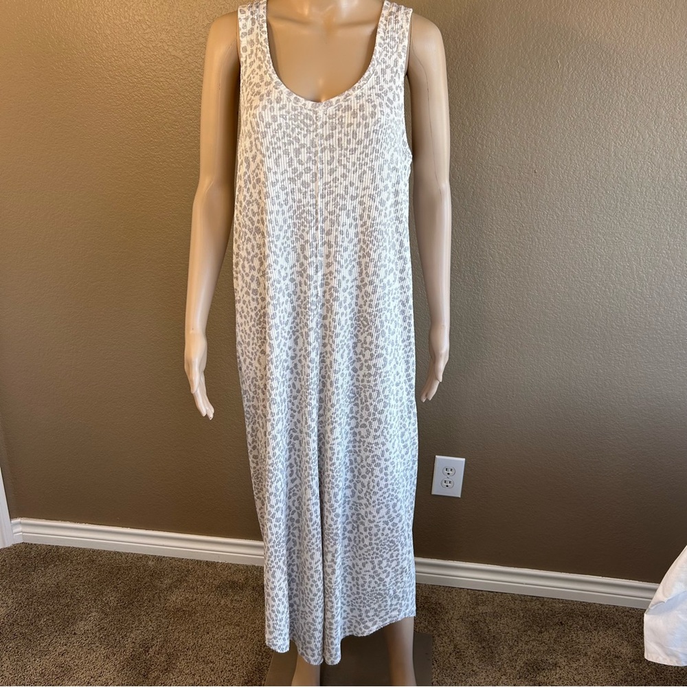 Z Supply Women's Luna Leopard Maxi Dress V-Neck Sz XL